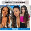 EMMOR Jumbo Braiding Hair Extensions 24 Inch High Temperature Synthetic Fiber 3 pcs Box Braids Braiding Hair Twist Crochet Braids Pre Stretched Kanekalon(Ombre Light Brown)