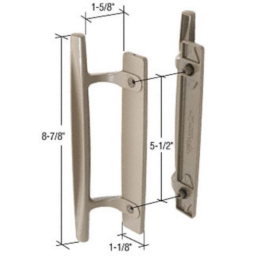 C.R. LAURENCE C1247 CRL Stone 8-7/8" Sliding Glass Door Handle Set; 1-5/8" Projection for Andersen