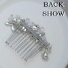 Crystal Wedding Hair Comb Silver Bridal Headpiece Bride Sparkly Rhinestone Hair Side Comb Bridesmaid Pearl Hairpieces Side Combs Hair Accessories for Women (Silver)