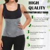 Postpartum Belly Wrap, Postpartum Belly Band, Abdominal Binder Post Surgery Ergonomic 9.5", Abdomen Hernia Support Belt, Waist/Pelvis Belt for Stomach Support & Back Pain Relief (Polyester Made with