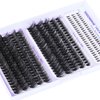 TOOCHUNAG Fluffy Lash Clusters with Bottom Lashes Thick Cluster Eyelash Extensions Wispy Individual Lashes with Lower Eyelash Clusters 10-18mm 80D+100D Clusters Lashes DIY Curly Lash Extension at Home