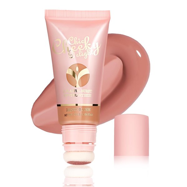 Nekoogirl Liquid Blush, Cream Blush for Cheeks, Matte Natural Blush, Lightweight, long-lasting, highly pigmented formula blushes for women. (#04, 25ml)