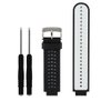 Soft Silicone Replacement Watch Band for Garmin Forerunner 230/235 / 220/620 / 630/735 Smart Watch (03 Black & White)