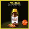 HERBOGANIC Pure Almond Oil, Natural Body Oil for Skin and Hair, Moisturizing Almond Oil for Face,Promote Glowing and Healthy Skin- 2 Oz Bottle