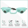 Super Sunnies EVO Flex Tanning Goggles - FDA Compliant Tanning Glasses - UV Tanning Bed Goggles For Tanning Eye Protection - Allows Visibility - With a Clear Case/Box (Teal)