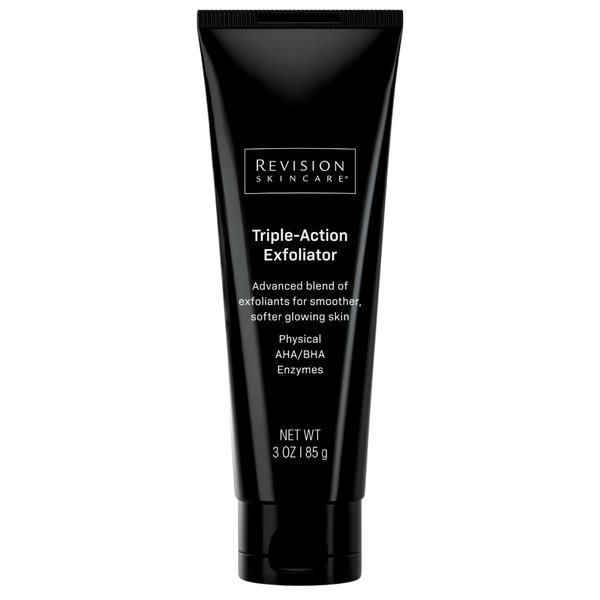 Revision Skincare Triple-Action Exfoliator, Clinical Face Exfoliator with Physical, Chemical and Enzymatic Exfoliation, AHA, BHA and Salicylic Acid to Polish Skin and Improve Texture, 3 oz
