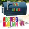 Bulletin Board Letter Stickers Alphabet - 288 Pcs 18 Sheets 3 Inch LLEWYN Self Adhesive Waterproof Vinyl Letter Stickers for Mailbox,Bulletin Board,Window,Door,Sign,Address Number(3 Inch) (Colorful)