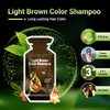 Herbishh Hair Color Shampoo 10 Sachet +1 Argan Hair Mask Pouch | 3 in 1 Hair Dye | PPD Free | Easy to Use | Gray Coverage | Travel Size | Available in 6 Colors | (Light Brown)