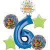 Anagram TMNT Mayhem 6th Birthday Party Supplies Foil Balloon Bouquet Decorations, BQ_4192