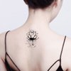 Flower Temporary Tattoos for Women 30 Sheets Black Realistic Floral Bouquet Temporary Tattoos for Girls Tiny Fake Tattoo Stickers