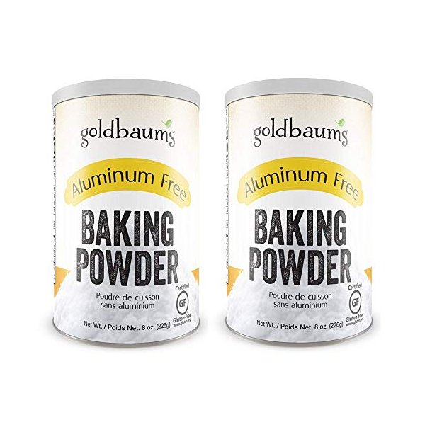 Goldbaums Baking Powder, Aluminum Free - Certified Gluten Free Baking Powder with Zero Cholesterol and Carbohydrates - Kosher Certified Bake Powder for Cooking - 8 Ounce (2 PACK)