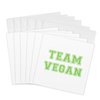 3dRose Greeting Cards - Team Vegan - pro veganism fun - green text in retro sporty college sports font on white - 6 Pack - Typography
