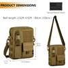 Protector Plus Tactical Messenger Bag Men Military MOLLE Crossbody Pack Key Holder Bag Tool Briefcase Assault Gear Handbag Outdoor Utility Carry Satchel (Patch Included), Black