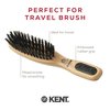 Kent PF10 Natural Wood Boar Bristle Hair Brush - Straightening Brush and Styling Brush for Short to Medium Length Hair - Natural Bristle Hair Brush, Travel Hair Brush, and Smoothing Brush