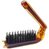 Travel Folding Hair Brush Portable Collapsable Pocket Boar Bristle Hair Brush for Men Women Kids Thick Thin Curly Straight Wet Dry Hair Restore Shine (1 Pcs)