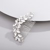 Chargances Bridal Crystal Hair Comb Silver Wedding Rhinestone Hair Side Comb Fashion Handmade Hair Accessories for Bride Wedding Prom Flower Girl Headpieces (Silver)