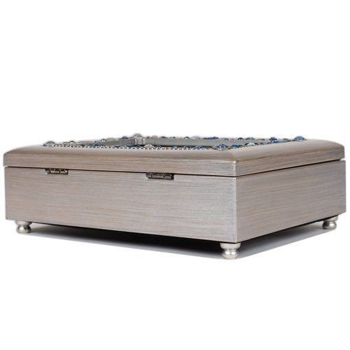 Cottage Garden Mother The Most Precious Gift Aqua Jeweled Music Box Plays Wind Beneath My Wings