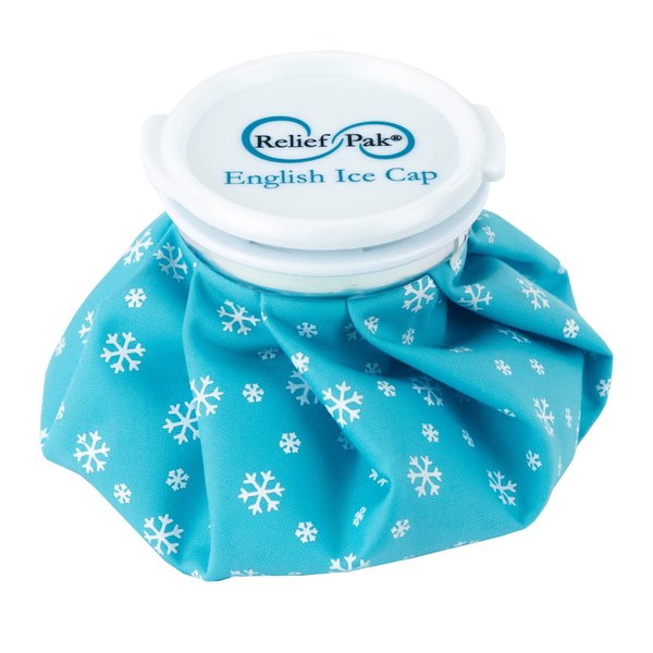Relief Pak English-Style Ice Bag / Pack Cold Therapy to Reduce Swelling, Decrease Pain and Offer Cold Compression Relief from Bruises, Migraines, Aches, Swellings, Headaches and Fever, 6" Diameter