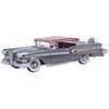 Oxford Diecast 1958 Edsel Citation Silver Gray Metallic with Ember Red Top and Red Interior 1/87 (HO) Scale Diecast Model Car 87ED58008