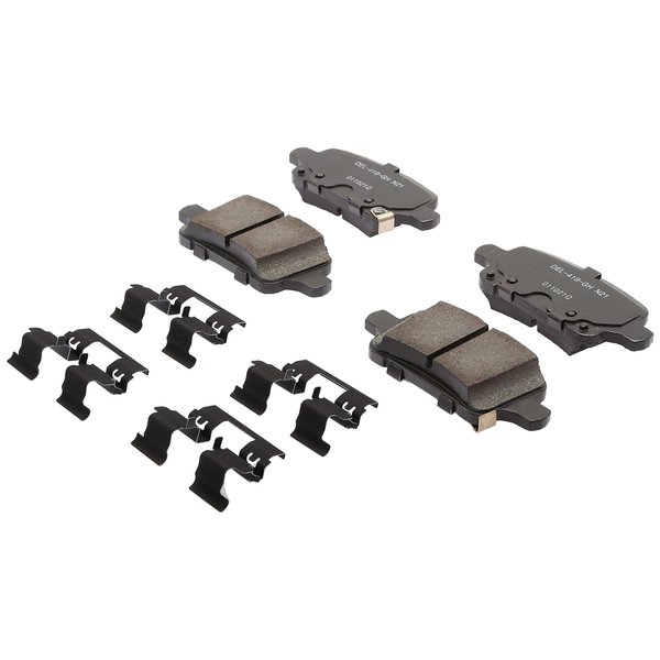 ACDelco Gold 17D1915CHF1 Ceramic Rear Disc Brake Pad Kit with Clips