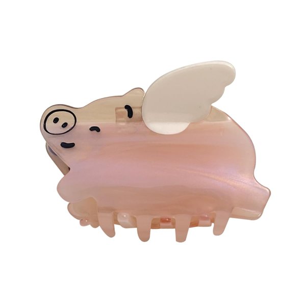 Flying Pig Hair Clips,Cellulose Acetate Hair Clips,Small Claw Clips for Girl,Hair Accessories,S1