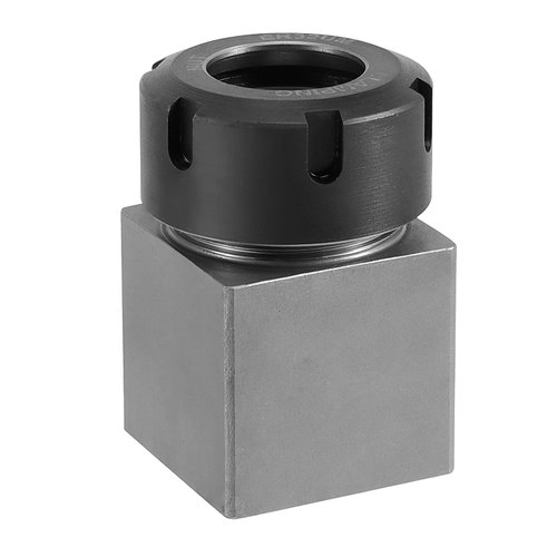 ZEONHAK ER 32 Collet Block, Hard Steel Fast Set-Up Spring Chuck Block Holder with Collet Nut for CNC Milling Lathe Engraving Tool, Square