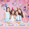 WERNNSAI 50PCS Unicorn Paper Napkins - Unicorn Birthday Party Supplies Disposable Rainbow Dinner Napkins Neon Unicorn Tableware for Kids Girls Princess Fantasy Themed Party