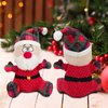 Rypet Pet Christmas Toy Dog Stuffed Squeaky Toys Puppy Durable Plush Toy Santa Dog Toy for Medium Small Dogs
