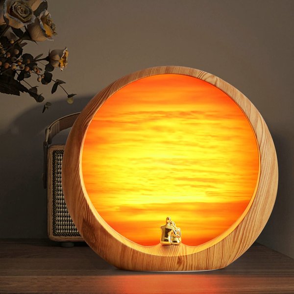 mamre Golden Sunset Lamp Gifts Idea Anniversary Valentine’s Birthday Mother's Day Gifts Home Decoration Unique Table Lamp Gift