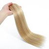 Clip in Hair Extensions 120g Dark Blonde Highlighted Bleach Blonde Clip in Hair Extensions Real Human Hair 8PCS Straight Double Weft Human Hair Clip in Hair Extensions(18/613,14inch)