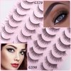 SQYlashes Wispy Cat Eye Lashes Short Natural False Eyelashes - Mixed 2 Styles, 14 Pairs, Black, MG04