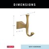 DELTA FAUCET 75135-CZ Dryden Wall Mounted Towel Hook in Champagne Bronze