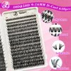 Marsfarmer 640pcs Lash Clusters Kit - 9-16mm 40D+50D D Curl Individual Lashes Clusters, DIY False Eyelashes Clusters Extension with Lash Cluster Applicator Tweezer