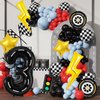 Cars Birthday Decorations, 3rd Birthday Decorations for Boys, 3 Balloon Number, Race Car Birthday Party Decorations, Race Car Balloons (3)