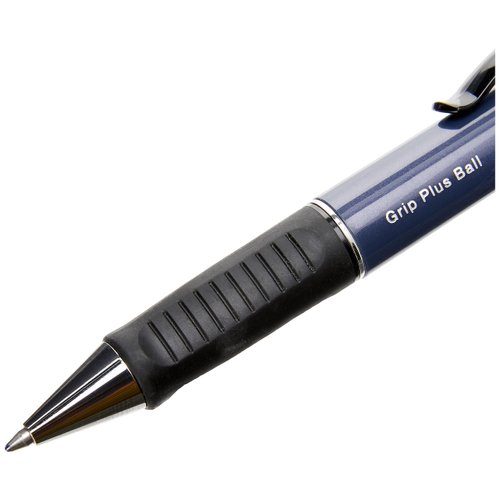 Faber-Castell Grip Plus Ball 140732 ballpoint pen, refill M, blue metallic barrel, blue ink colour, 1 piece