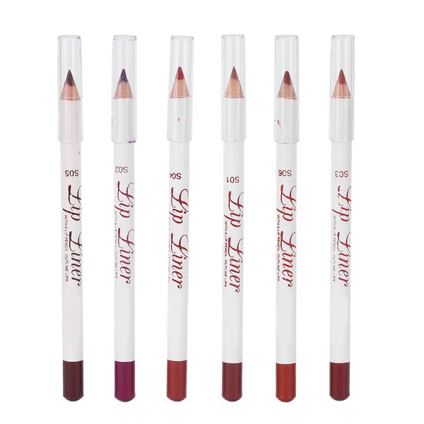 6pcs Lip Liner, Professional Waterproof Matte Long Lasting Lip Pencil, Women Lip Pencil(set 01)