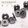 Premium Skateboard Bearings, Pro-Longboard Bearings, High-Speed 608rs-Ball Skate Bearing ABEC – for Skateboard, Quad Skate, Inline Rollerblades, Scooters Wheels and Spinners (Pack of 8) (Black)