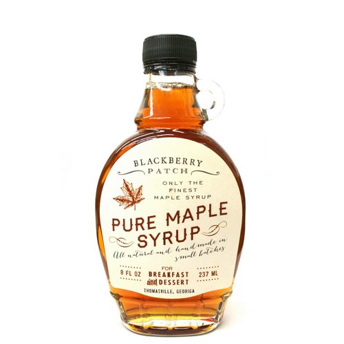 Pure Maple Syrup - Blackberry Patch Syrups 3 Ingredients 8 oz Bottle – Perfect on Pancakes, Waffles & French Toast, Great Dessert Topping (Pure Maple, 8 Ounce)