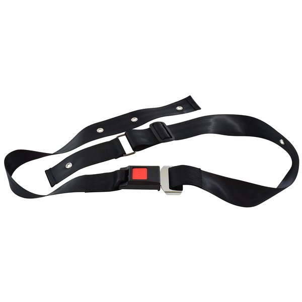 Secure Wheelchair Seatbelt for Adults - Seat Belt Safety Harness with Quick Release Push-Button Metal Buckle - Adjustable 42" to 62" - Long Belt Waist Lap Strap for Elderly