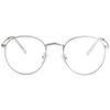 Kursan Blue Light Blocking Glasses for Women Men Retro Round Clear Lens Eyeglasses (Silver)