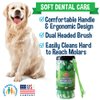 Bodhi Dog Dual-Headed Long Dog & Cat Toothbrush | Puppy Toothbrush with Soft Bristles for Pet Dental Care | Easy Teeth Cleaning Dog Toothbrush, 50 Count