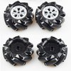 Swaytail Premium 97mm Mecanum Wheel for AGV Robot Car Chassis, Omni Directional Tire with 4pcs Metal 6mm Coupling Motor Connector for Arduino Raspberry Pi Microbit DIY RC Toy Part STEAM Maker Remote