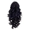 SWACC 12-Inch Short Screw Curls Claw Clip Ponytail Extensions Synthetic Clip in Drawstring Curly Ponytail Hairpiece Jaw Clip Hair Extension (Off Black-1B#)