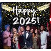 New Years Decorations 2025, Happy New Year Banner Backdrop, Happy 2025 Banner Backdrop for New Years Eve Party Supplies Party Banner Graduation Party Decorations 2025 New Year Decorations 71x43inch
