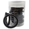 Hodooly 15 Pcs Spiral Hair Ties, Black Coil elastics Hair Ties, Black Small Spiral Hair Ties,No Crease Hair Coils, Telephone Cord Plastic Hair Ties (15 black)