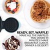 Nostalgia MyMini Personal Electric Waffle Maker, 5-Inch Cooking Surface, Waffle Iron for Hash Browns, French Toast, Grilled Cheese, Quesadilla, Brownies, Cookies, Aqua