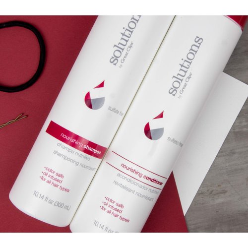 GREAT CLIPS Solutions Nourishing Conditioner 10 fl oz | Argan Oil | Sulfate and Paraben Free | Hydrates and Repairs Hair | Safe for Colored-Treated Hair