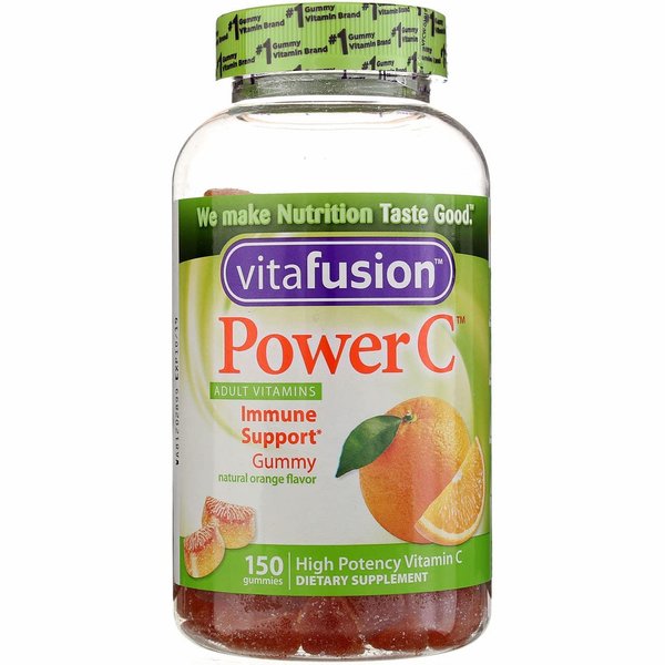 VitaFusion Power C Gummy Vitamins for Adults Absolutely Orange - 150 ct, Pack of 6