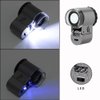 50X Pocket Jewelry Loupe Mini Jewelry Magnifier with UV LED Light Portable Eye Loupe Magnifier Coin Magnifying Glass Microscope Handheld Eye Glass for Jewelry Diamond Stamps Coin Collection