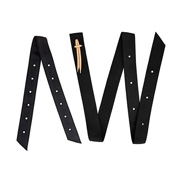 Hill Leather Company 2 Piece Black Nylon Cinch Strap and Off Billet Saddle Set Double Ply